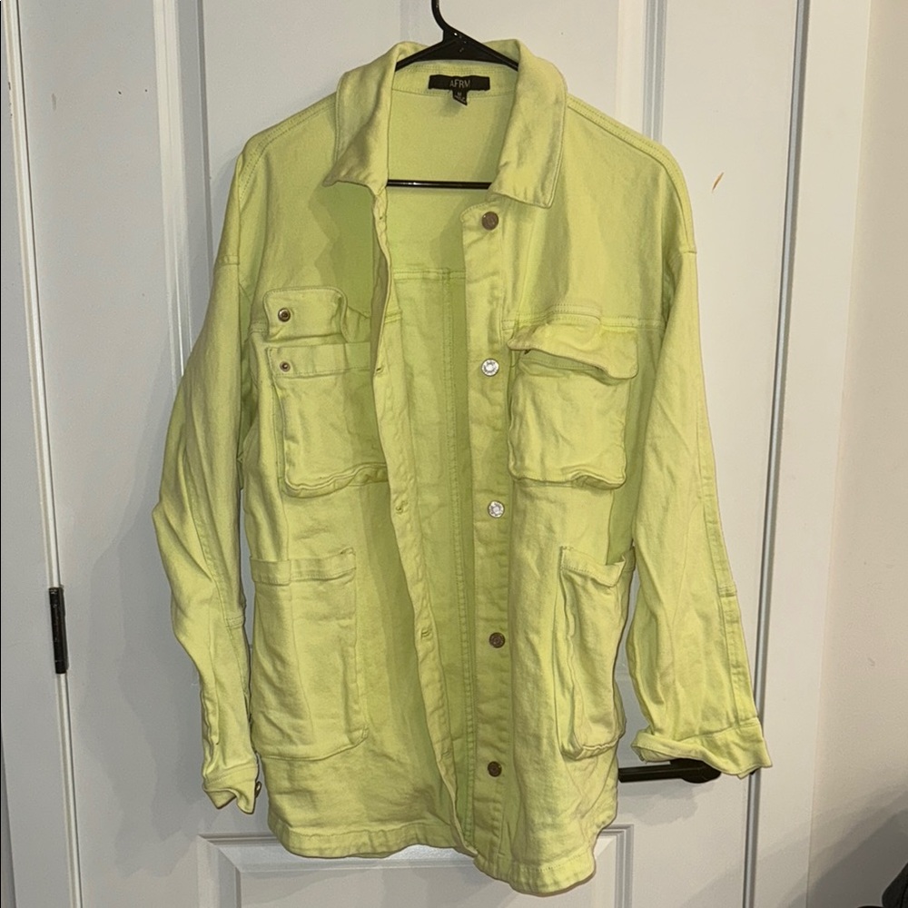 AFRM Light Yellow Jean Jacket